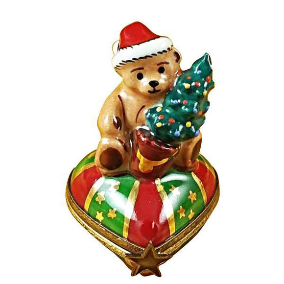 Teddy On Heart with Tree Limoges Box by Rochard™-Limoges Box-Rochard-Top Notch Gift Shop