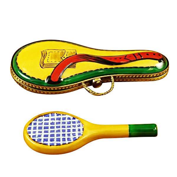 Tennis Racquet with Case Limoges Box by Rochard™-Limoges Box-Rochard-Top Notch Gift Shop