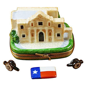 The Alamo with Cannons And Texas Flag Limoges Box by Rochard™-Limoges Box-Rochard-Top Notch Gift Shop