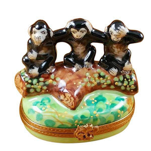 Three Monkeys Limoges Box by Rochard™-Limoges Box-Rochard-Top Notch Gift Shop