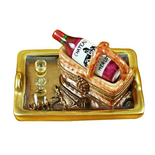 Tray with Wine Tasting Basket Limoges Box by Rochard™-Limoges Box-Rochard-Top Notch Gift Shop