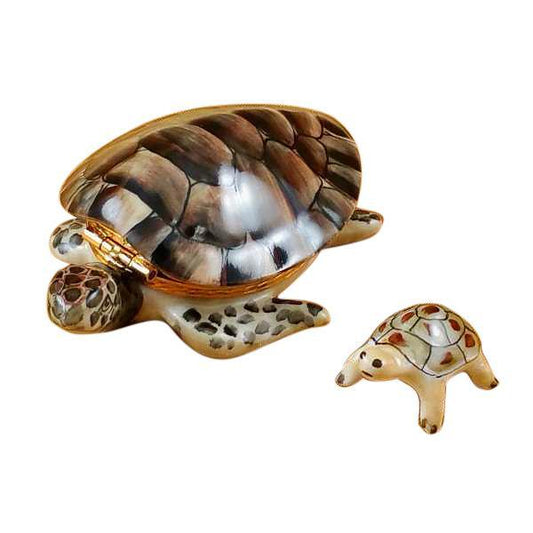 Turtle With Baby Limoges Box by Rochard™-Limoges Box-Rochard-Top Notch Gift Shop