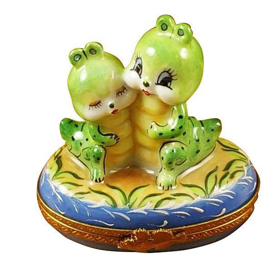 Two Cute Worms Limoges Box by Rochard™-Limoges Box-Rochard-Top Notch Gift Shop