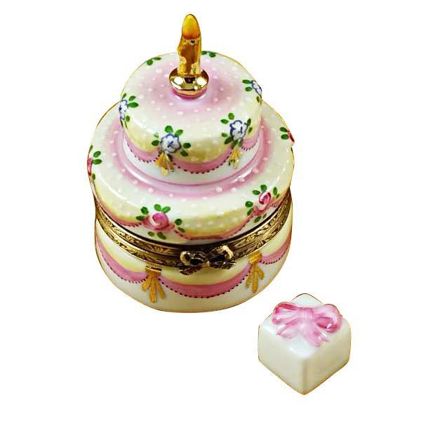 Two Layer Cake Limoges Box by Rochard™-Limoges Box-Rochard-Top Notch Gift Shop