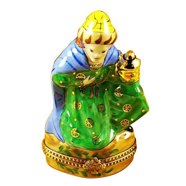 Wiseman-Green Coat Limoges Box by Rochard™-Limoges Box-Rochard-Top Notch Gift Shop