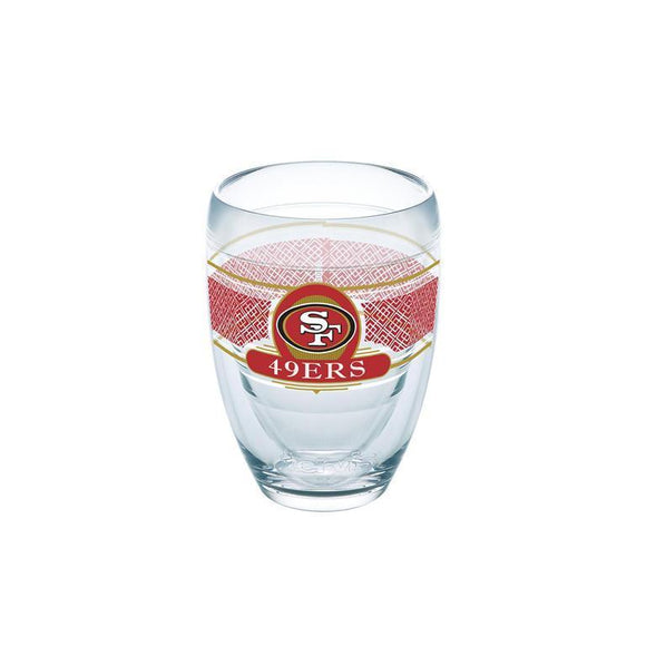 San Francisco 49ers 9 oz. Tervis Stemless Wine Glass - (Set of 2)-Stemless Wine Glass-Tervis-Top Notch Gift Shop