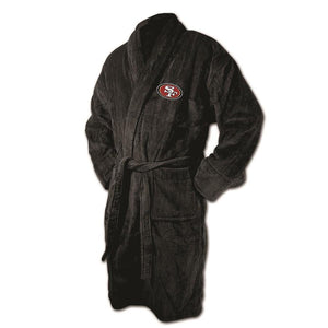 San Francisco 49ers Black Terrycloth Bathrobe-Bathrobe-Wincraft-Top Notch Gift Shop