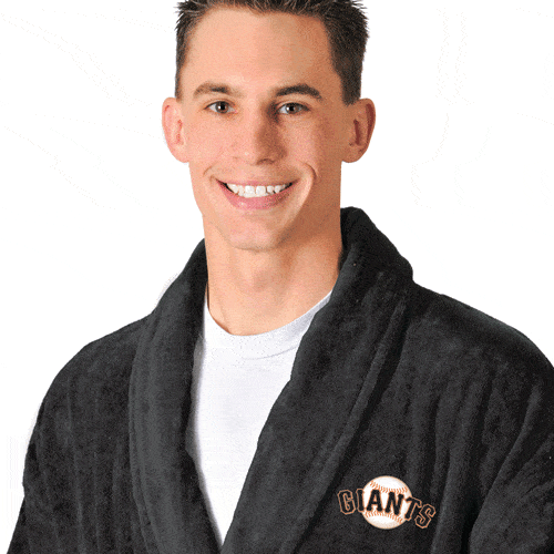 San Francisco Giants Terrycloth Logo Bathrobe in Black-Wincraft-Top Notch Gift Shop