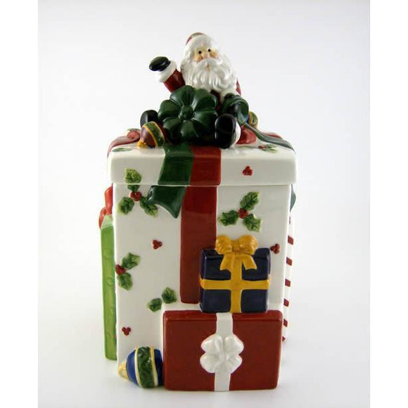 Santa Gift-Pack Christmas Ceramic Cookie Jar-Cookie Jar-Cosmos Gifts-Top Notch Gift Shop