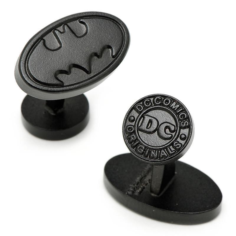 Satin Black Batman Logo Cufflinks-Cufflinks-Cufflinks, Inc.-Top Notch Gift Shop