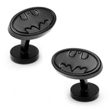 Satin Black Batman Logo Cufflinks-Cufflinks-Cufflinks, Inc.-Top Notch Gift Shop