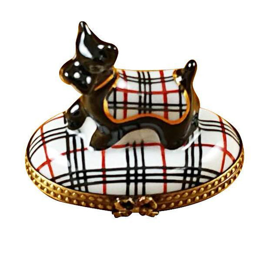 Scottish Terrier - Burberry Limoges Box by Rochard™-Limoges Box-Rochard-Top Notch Gift Shop