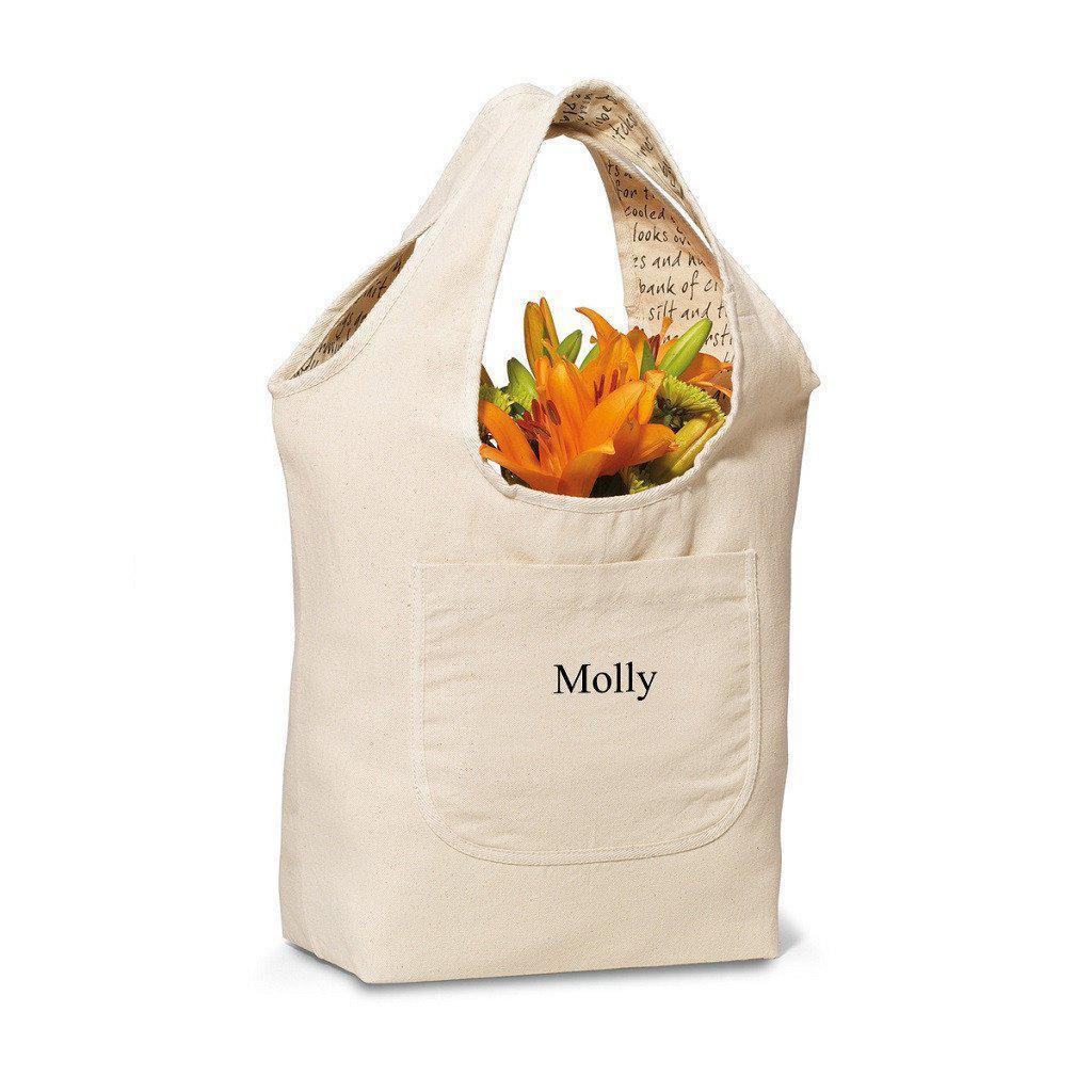 Script Reversible Personalized Cotton Tote-Bag-JDS Marketing-Top Notch Gift Shop