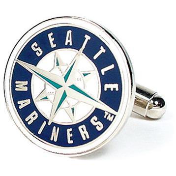 Seattle Mariners Enamel Cufflinks-Cufflinks-Cufflinks, Inc.-Top Notch Gift Shop