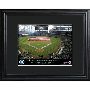 Seattle Mariners Personalized Ballpark Print with Matted Frame-Print-JDS Marketing-Top Notch Gift Shop