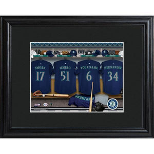Seattle Mariners Personalized Locker Room Print with Matted Frame-Print-JDS Marketing-Top Notch Gift Shop