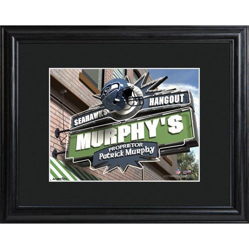 Seattle Seahawks Personalized Tavern Sign Print with Matted Frame-Print-JDS Marketing-Top Notch Gift Shop