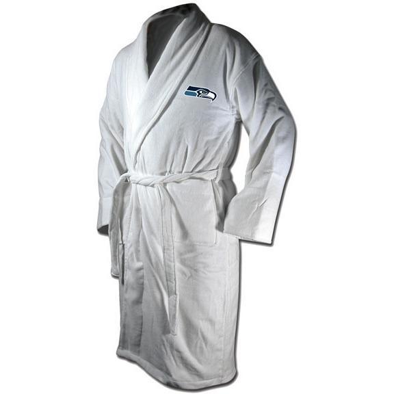 Seattle Seahawks White Terrycloth Bathrobe-Bathrobe-Wincraft-Top Notch Gift Shop