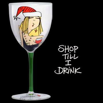 Shop Till I Drink Tumbleweed Wine Glass-Wine Glass-Tumbleweed Pottery-Top Notch Gift Shop