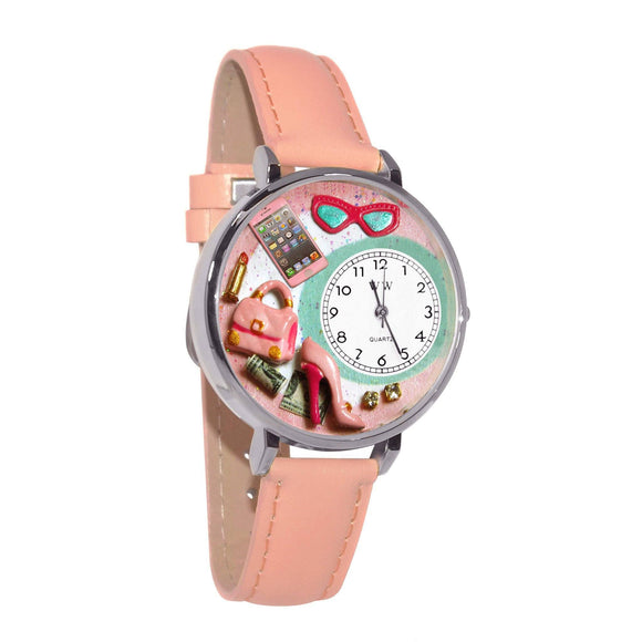 Shopper Mom Watch in Silver (Large)-Watch-Whimsical Gifts-Top Notch Gift Shop