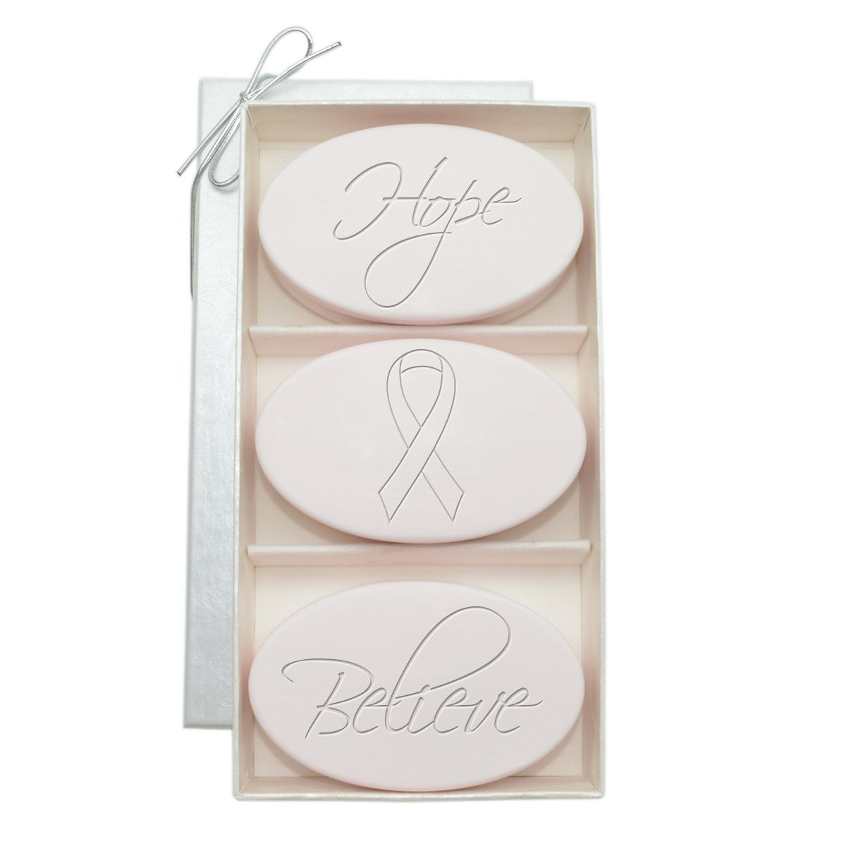 Hope Believe Breast Cancer Awareness Carved Soap Trio-Spa-Carved Solutions-Top Notch Gift Shop