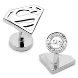 Silver Superman Shield Cufflinks-Cufflinks-Cufflinks, Inc.-Top Notch Gift Shop