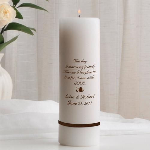 Single Wedding Personalized Unity Candle-Candle-JDS Marketing-Top Notch Gift Shop