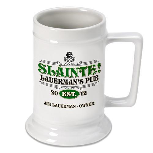 Slainte Classic Personalized Irish Stein-Beer Mug-JDS Marketing-Top Notch Gift Shop