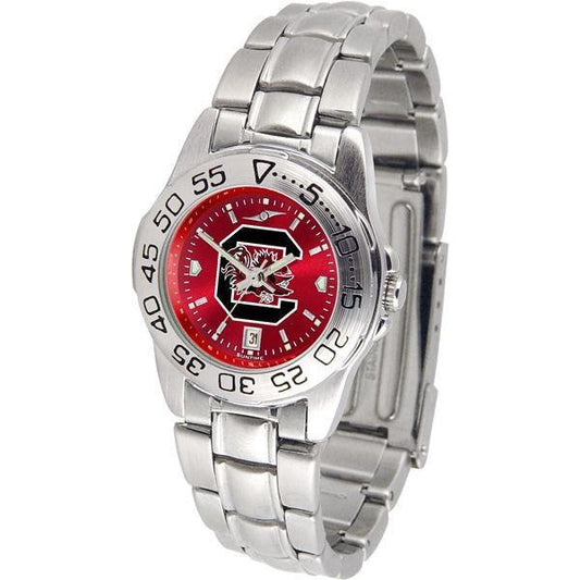 South Carolina Gamecocks Ladies AnoChrome Steel Band Sports Watch-Watch-Suntime-Top Notch Gift Shop