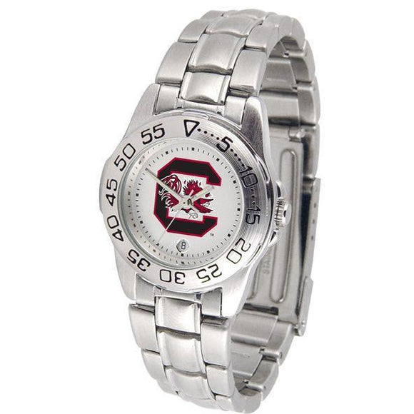 South Carolina Gamecocks Ladies Steel Band Sports Watch-Watch-Suntime-Top Notch Gift Shop