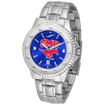 Southern Methodist Mustangs Competitor AnoChrome - Steel Band Watch-Watch-Suntime-Top Notch Gift Shop