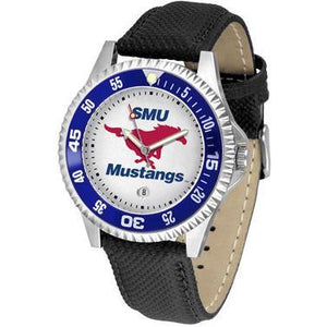 Southern Methodist Mustangs Competitor - Poly/Leather Band Watch-Watch-Suntime-Top Notch Gift Shop