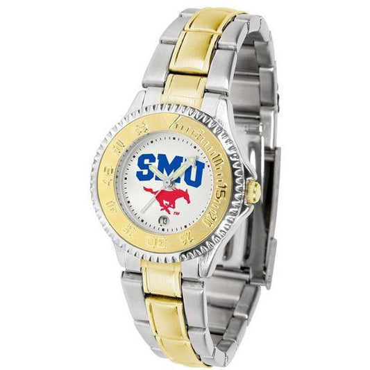 Southern Methodist Mustangs Ladies Competitor Two-Tone Band Watch-Watch-Suntime-Top Notch Gift Shop