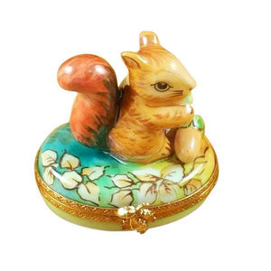 Squirrel In Field With Acorn Limoges Box by Rochard™-Limoges Box-Rochard-Top Notch Gift Shop