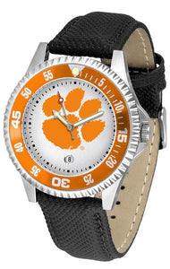 Clemson Tigers Competitor - Poly/Leather Band Watch-Watch-Suntime-Top Notch Gift Shop