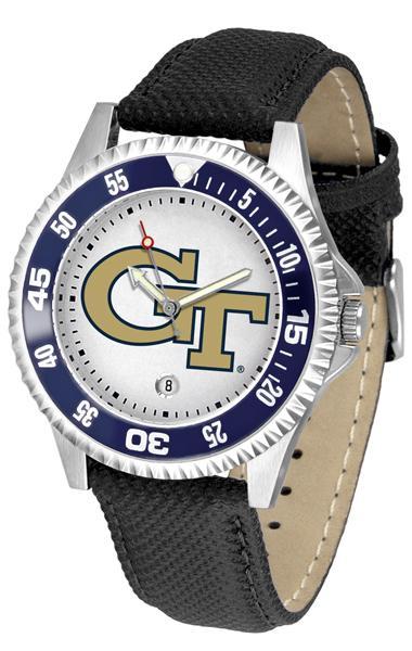 Georgia Tech Yellow Jackets Competitor - Poly/Leather Band Watch-Watch-Suntime-Top Notch Gift Shop