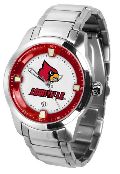 Louisville Cardinals Men's Titan Stainless Steel Band Watch-Watch-Suntime-Top Notch Gift Shop