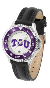 Texas Christian Horned Frogs Competitor - Poly/Leather Band Watch-Watch-Suntime-Top Notch Gift Shop
