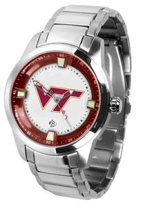 Virginia Tech Hokies Men's Titan Stainless Steel Band Watch-Watch-Suntime-Top Notch Gift Shop