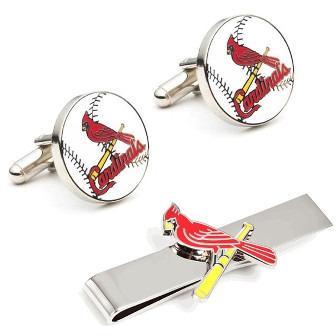 St. Louis Cardinals Cufflinks and Tie Bar Gift Set-Cufflinks-Cufflinks, Inc.-Top Notch Gift Shop