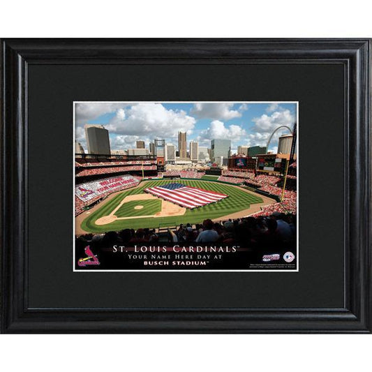 St Louis Cardinals Personalized Ballpark Print with Matted Frame-Print-JDS Marketing-Top Notch Gift Shop