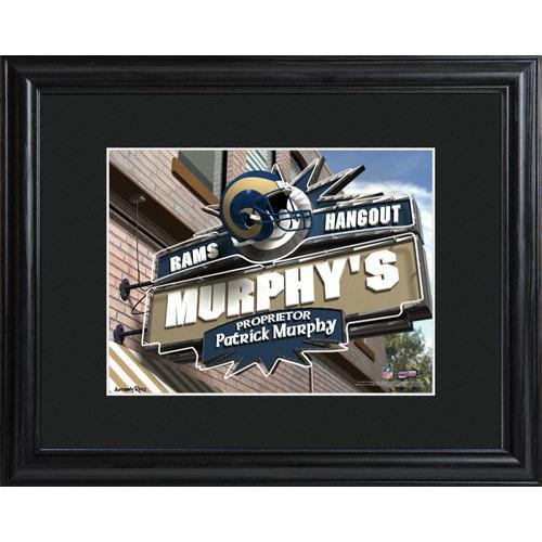 Los Angeles Rams NFL Pub Sign with Matted Frame-Print-JDS Marketing-Top Notch Gift Shop