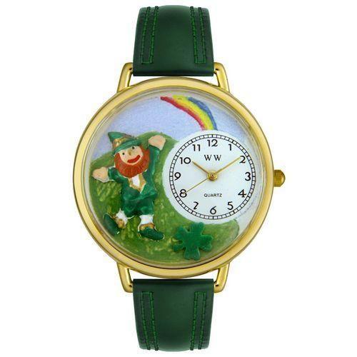 St. Patrick's Day Watch (Rainbow) in Gold (Large)-Watch-Whimsical Gifts-Top Notch Gift Shop