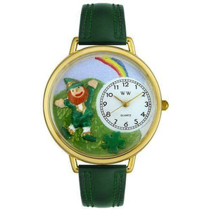 St. Patrick's Day Watch (Rainbow) in Gold (Large)-Watch-Whimsical Gifts-Top Notch Gift Shop