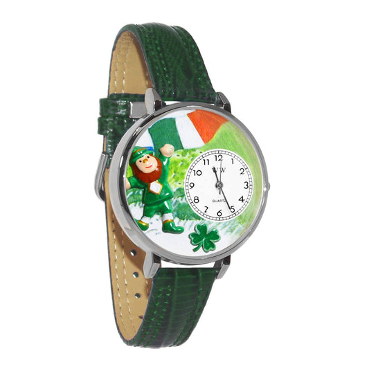 St. Patrick's Day Watch (Irish Flag) in Silver (Large)-Watch-Whimsical Gifts-Top Notch Gift Shop