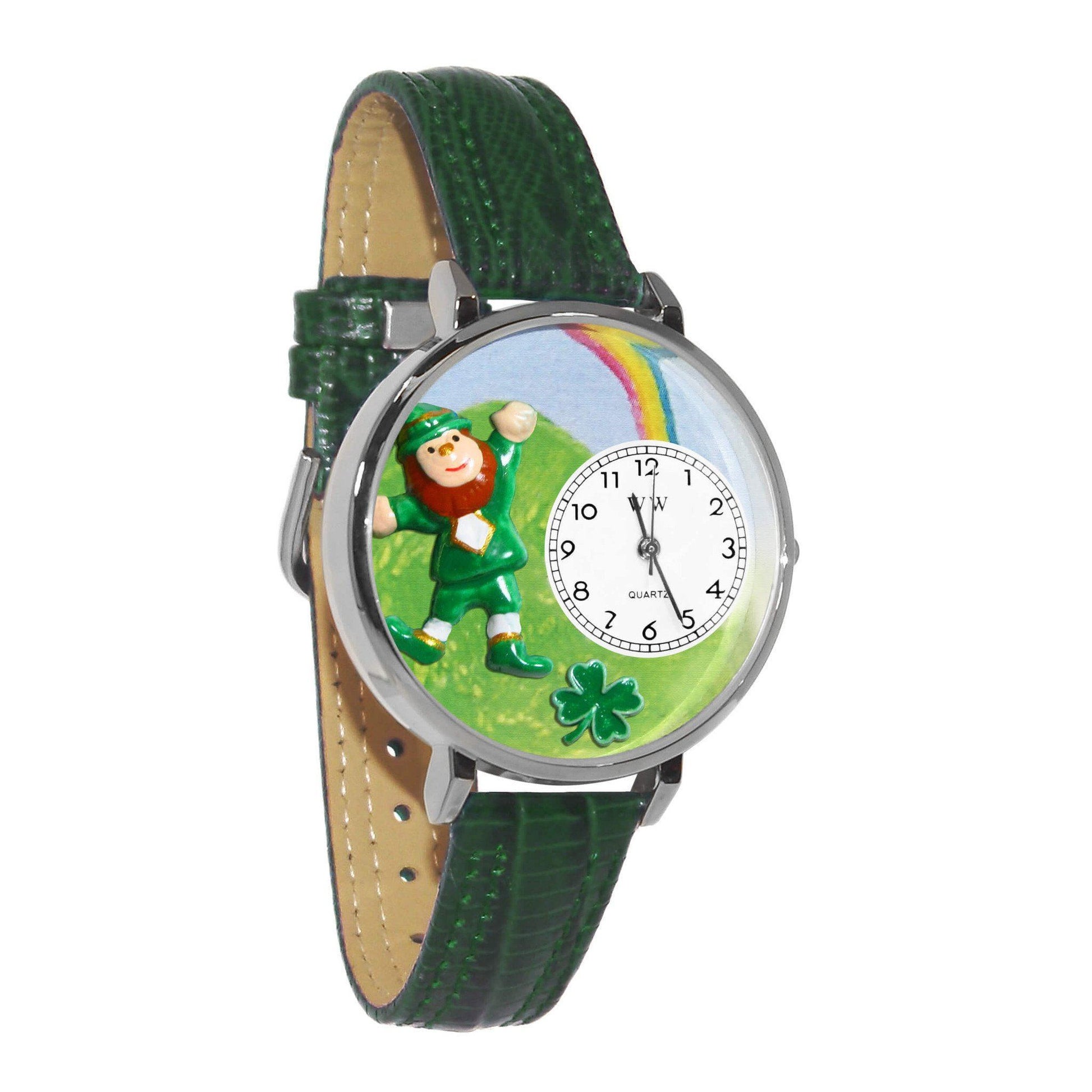 St. Patrick's Day Watch (Rainbow) in Silver (Large)-Watch-Whimsical Gifts-Top Notch Gift Shop