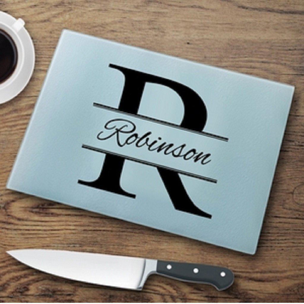 Stamped Design Personalized Glass Cutting Board-Cutting Board-JDS Marketing-Top Notch Gift Shop