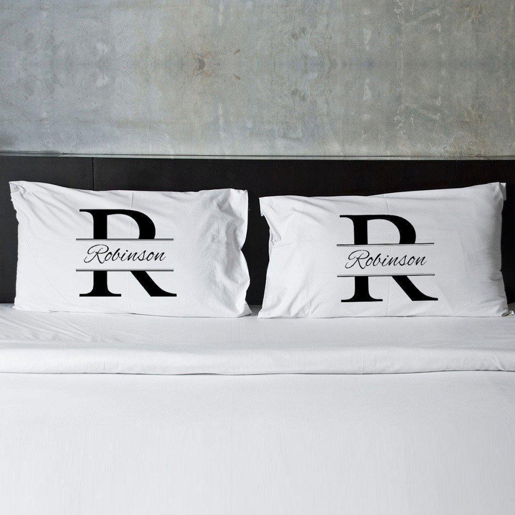 Stamped Design Couple's Personalized Pillow Case Set-Pillow Case-JDS Marketing-Top Notch Gift Shop