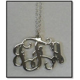 Sterling Silver Vine Monogram Pendant - Handcrafted in the USA-Necklace-Carved Solutions-Top Notch Gift Shop