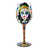 Sugar Skulls Wine Glass by Lolita®-Wine Glass-Designs by Lolita® (Enesco)-Top Notch Gift Shop
